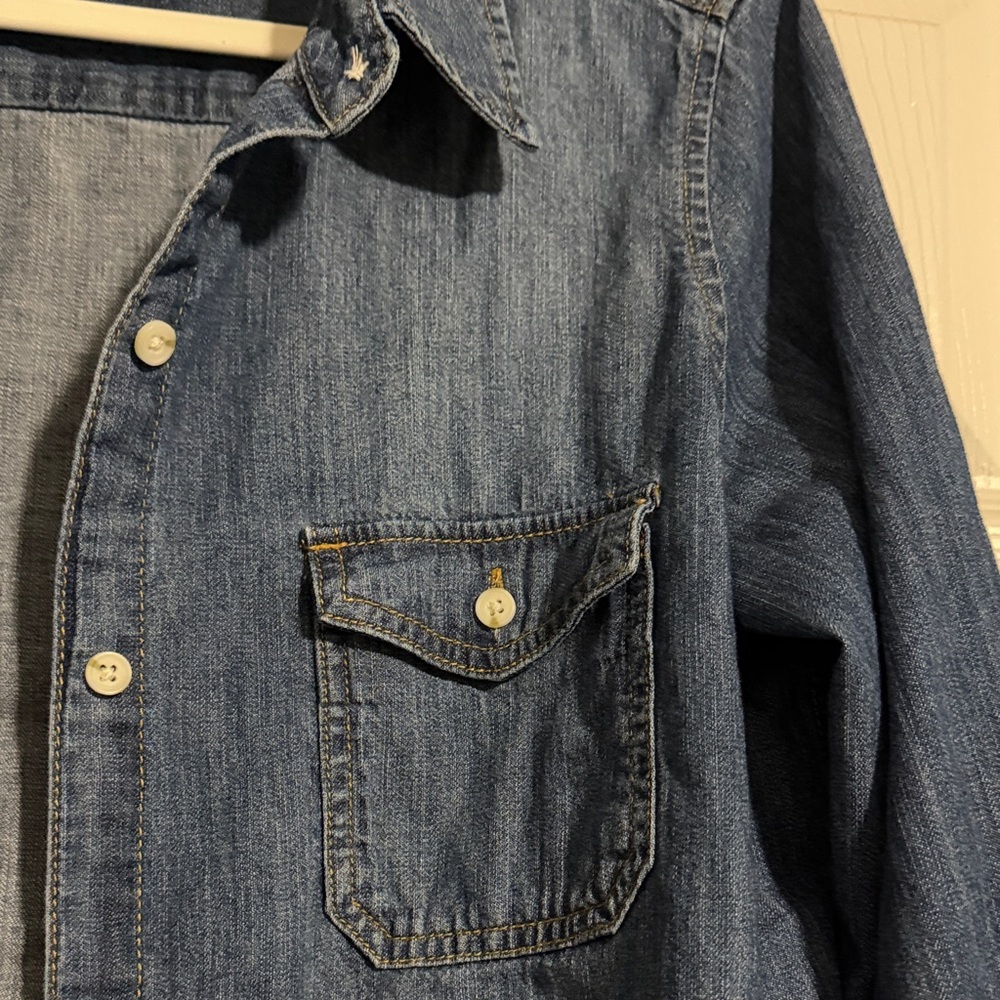 Universal Thread Blue Denim Shirt - Picture 3 of 4